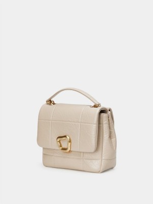 Women's Songmont Chocolate Medium Bags White Grey | TUS661TI