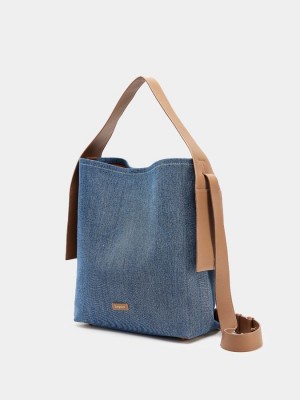 Women's Songmont Drippy Large Tote Bags Blue | FPI587KO