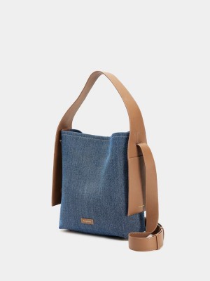 Women's Songmont Drippy Medium Tote Bags Blue | YRE566LD